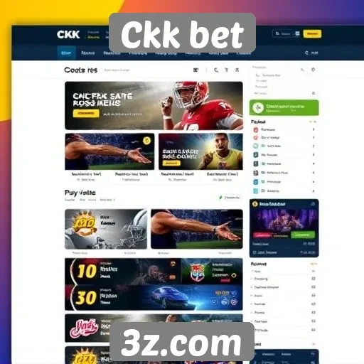 Interface do usuário no site Ckk bet